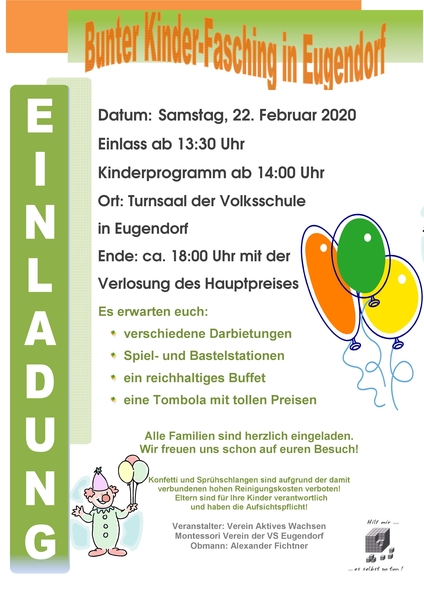 einladung fasching